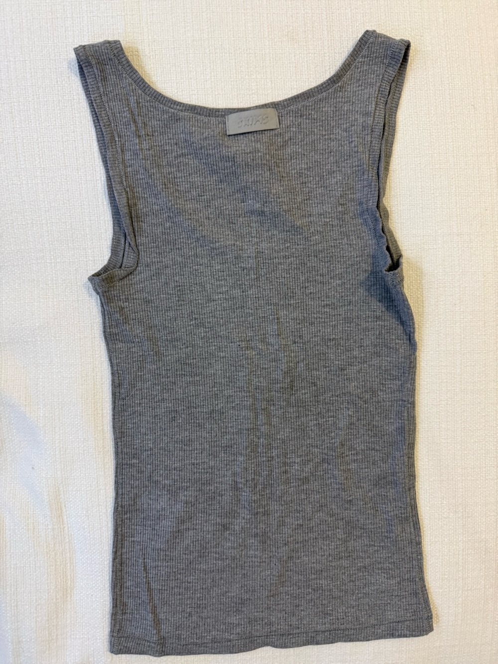 SKIMS Ribbed Tank Top in Heather Gray - Picture 4 of 4